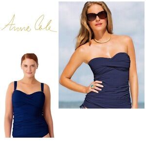 Anne Cole blue tankini top. NWT